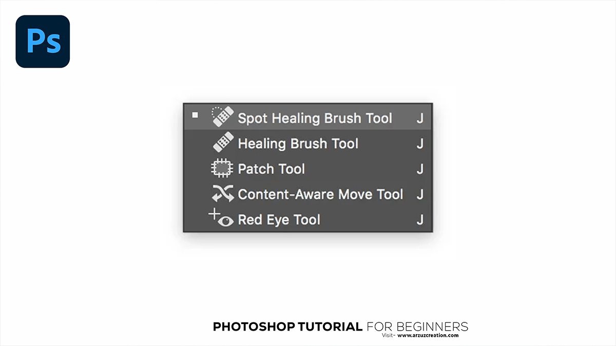 Spot Healing Brush Tool Photoshop Tutorial