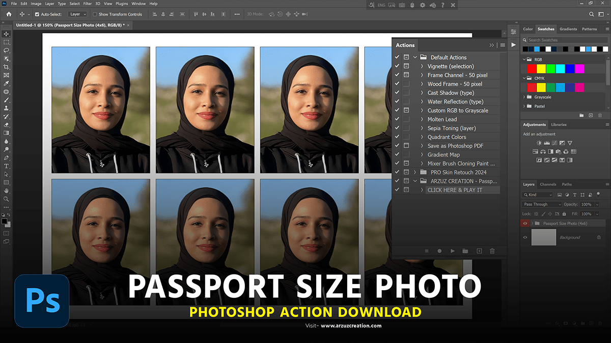 Passport Size Photo in Adobe Photoshop 2024