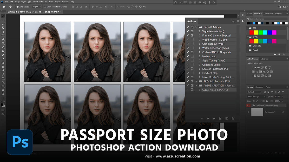 How to Create a Passport Size Photo in Adobe Photoshop 2024