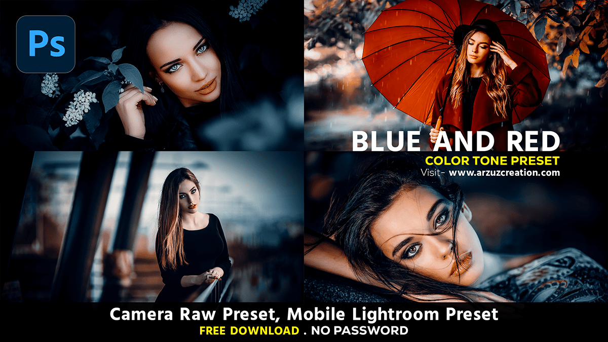 Black and Red Color Grading Photoshop Preset