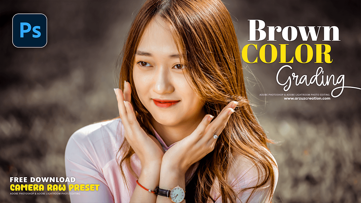 Brown Color Grading Photo Editing in Adobe Photoshop 2025