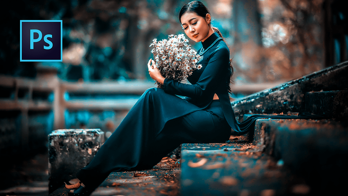 Cinematic Blue Tone Photo Editing in Adobe Photoshop 2025