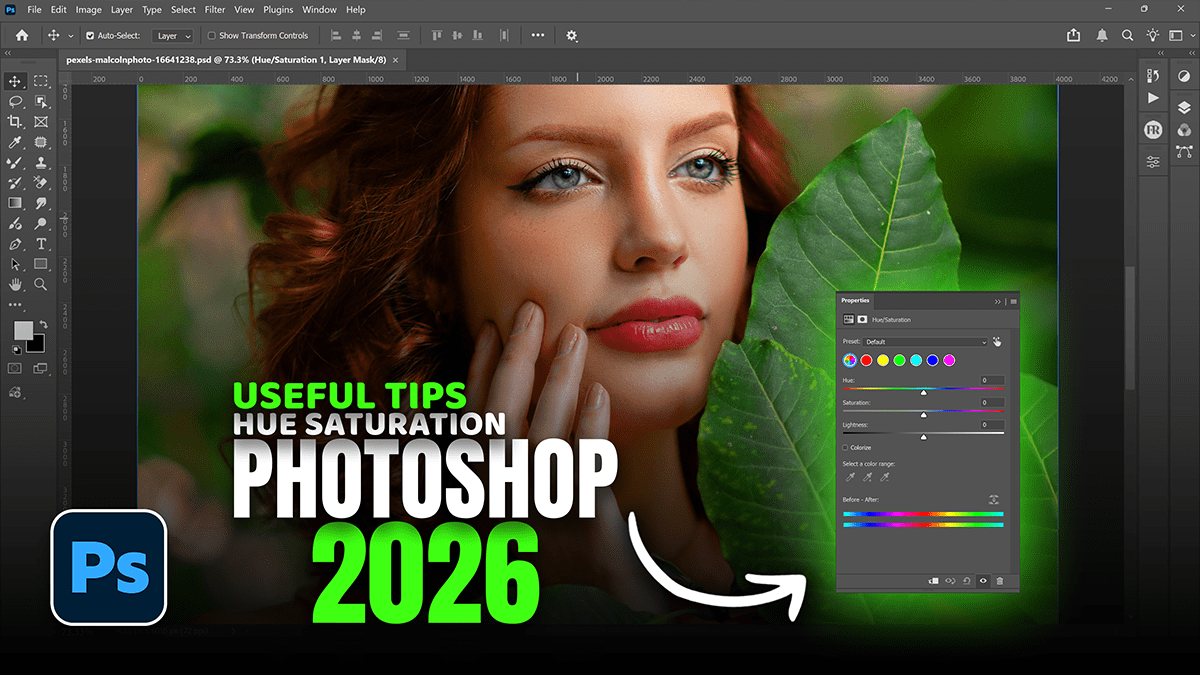 Hue Saturation Most Powerful Adjustments Layer in Photoshop CC