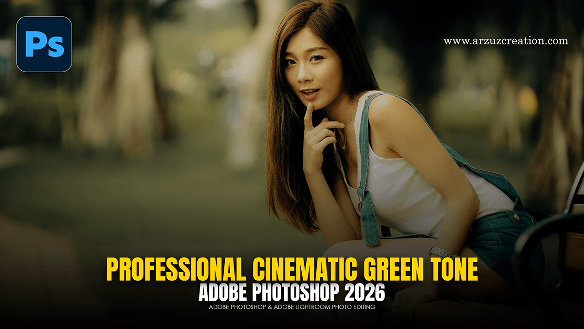 Professional Cinematic Green Colour Tone in Adobe Photoshop