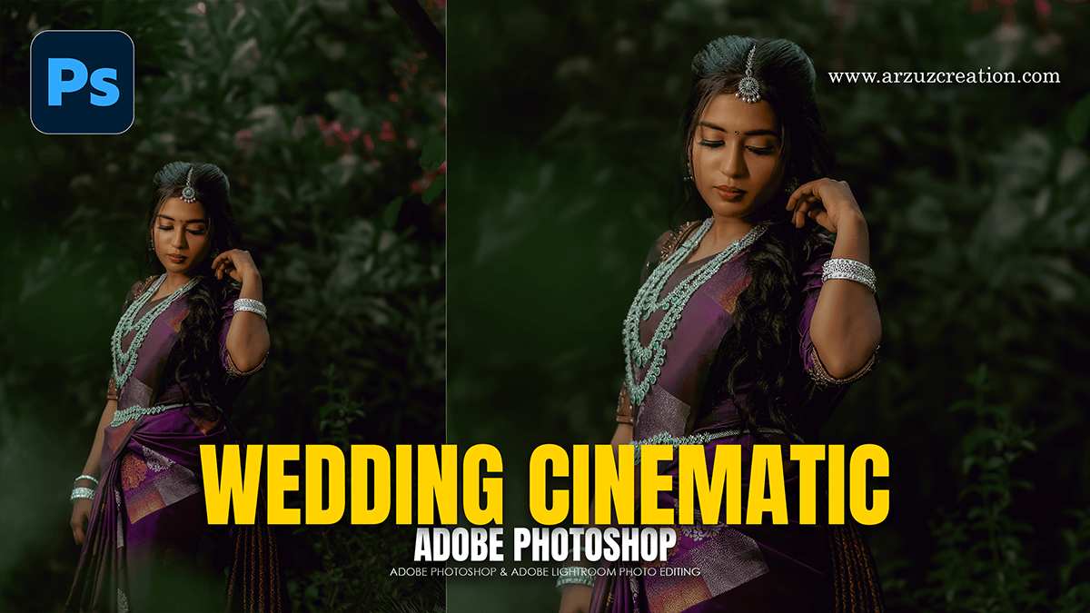 Wedding Outdoor Portrait Cinematic Colour Grading in Photoshop